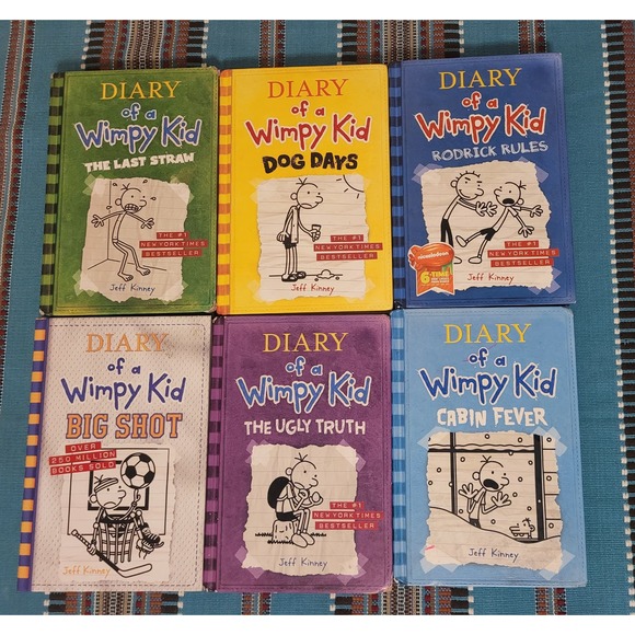 Lot of 6 Diary of a Wimpy Kid Hardcover Boooks Children vol 2,3,4,5,6,16 - Picture 1 of 8